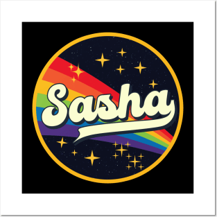 Sasha // Rainbow In Space Vintage Style Posters and Art